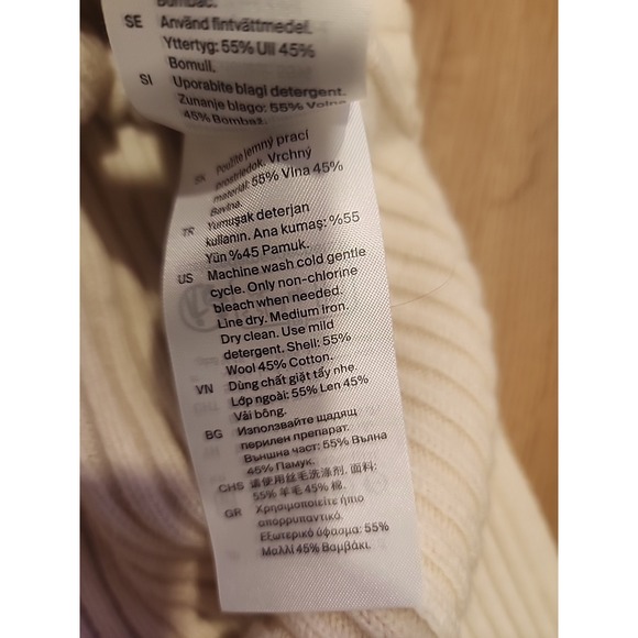 COS Hooded Scandi Minimalist Ribbed Sweater Sleeveless Ivory Women's size S - Picture 3 of 8